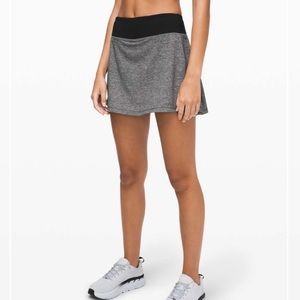 LULULEMON grey pace rival skirt tall no panels